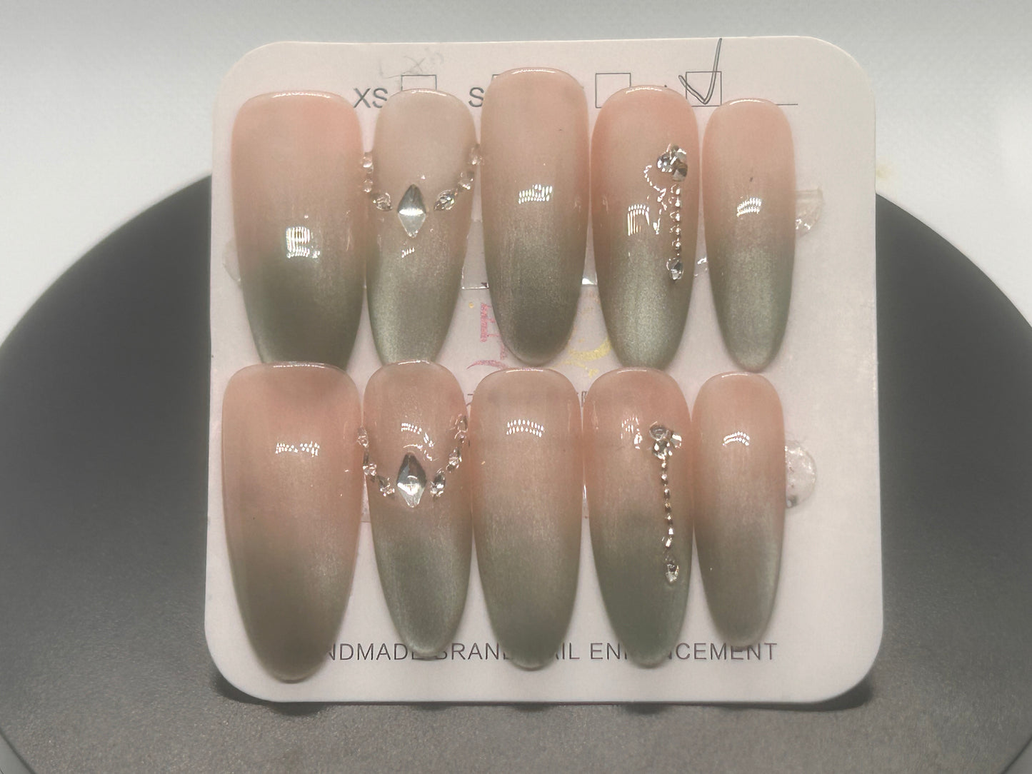 Sage Royalty (Almond) - SIZE L Luxury Press-On Nails